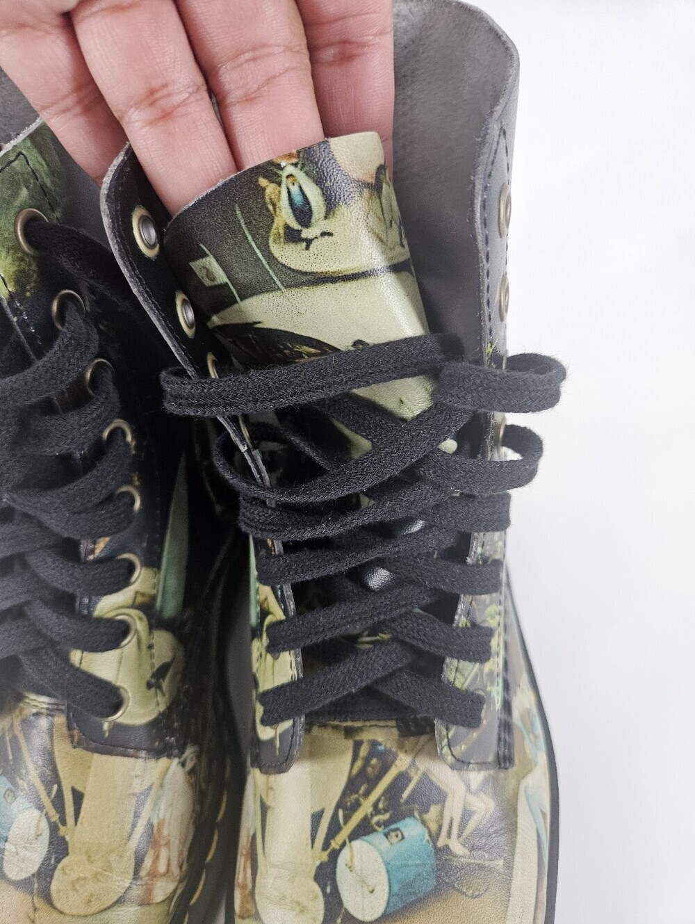 Dr. Martens Hieronymus Bosch "Hell" Lace Up Leather Combat Boots - Picture 5 of 11